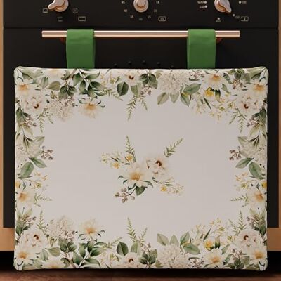 PETTI Artigiani Italiani Tekstylia kuchenne, pokrowiec na piekarnik 40 x 50 cm z mikrofibry, nowoczesny pokrowiec na piekarnik z nadrukiem cyfrowym Botanical, 100% Made in Italy PETTI Artigiani Italiani Tekstylia kuchenne, pokrowiec na piekarnik 40 x 50 cm z mikrofibry, nowoczesny pokrowiec na piekarnik z nadrukiem cyfrowym Botanical, 100% Made in Italy