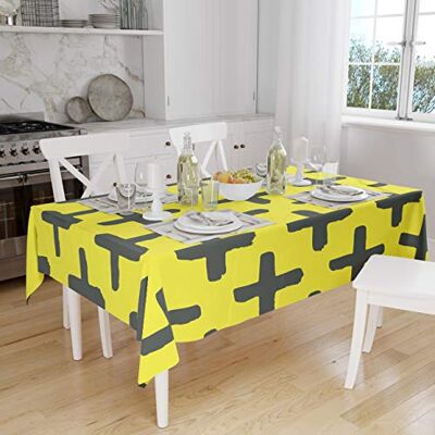 Bonamaison Dekoracja kuchenna, obrus, neonowy żółty, dym, 140 x 160 cm – zaprojektowany i wyprodukowany w Turcji Bonamaison Dekoracja kuchenna, obrus, neonowy żółty, dym, 140 x 160 cm – zaprojektowany i wyprodukowany w Turcji