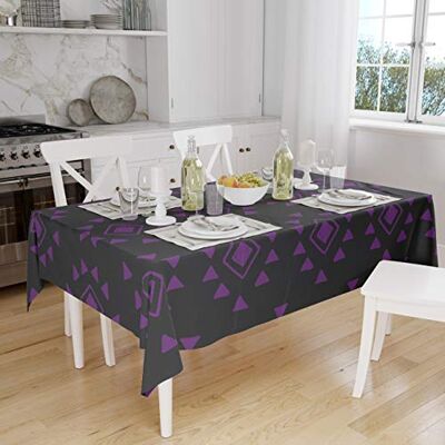 Bonamaison Dekoracja kuchenna, obrus, fioletowy, czarny, 140 x 160 cm zaprojektowany i wyprodukowany w Turcji Bonamaison Dekoracja kuchenna, obrus, fioletowy, czarny, 140 x 160 cm zaprojektowany i wyprodukowany w Turcji