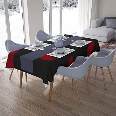 Bonamaison Dekoracja kuchenna, obrus, czerwono-czarny, 140 x 200 cm – zaprojektowany i wyprodukowany w Turcji Bonamaison Dekoracja kuchenna, obrus, czerwono-czarny, 140 x 200 cm – zaprojektowany i wyprodukowany w Turcji