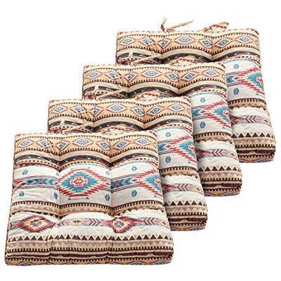 Greenland Home Fashions Greenland Home Potrójnie wyściełana podkładka na krzesło, 45 x 45 cm (zestaw 4), Phoenix 4 szt Greenland Home Fashions Greenland Home Potrójnie wyściełana podkładka na krzesło, 45 x 45 cm (zestaw 4), Phoenix 4 szt