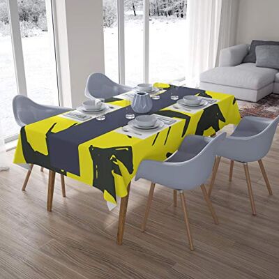 Bonamaison Dekoracja kuchenna, obrus, neonowy żółty, dym, 140 x 200 cm – zaprojektowany i wyprodukowany w Turcji Bonamaison Dekoracja kuchenna, obrus, neonowy żółty, dym, 140 x 200 cm – zaprojektowany i wyprodukowany w Turcji