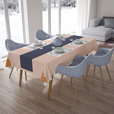 Bonamaison Dekoracja kuchenna obrus pomarańczowy nieprosty biały 140 x 200 cm – zaprojektowany i wyprodukowany w Turcji TRGCTC101857X200 Bonamaison Dekoracja kuchenna obrus pomarańczowy nieprosty biały 140 x 200 cm – zaprojektowany i wyprodukowany w Turcji TRGCTC101857X200