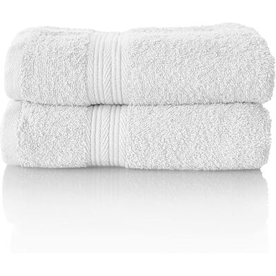 Glart Premium zestaw ręczników frotte, seria frotte w 6 kolorach i 5 rozmiarach, kolor: biały, 2 x ręczniki do rąk 50 x 100 cm Glart Premium zestaw ręczników frotte, seria frotte w 6 kolorach i 5 rozmiarach, kolor: biały, 2 x ręczniki do rąk 50 x 100 cm