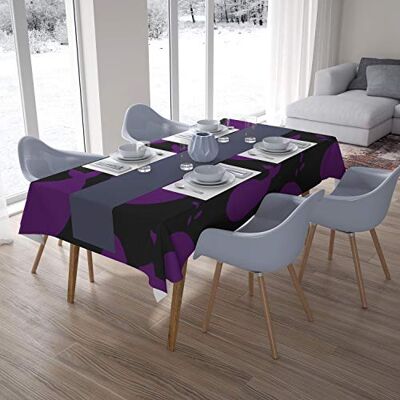 Bonamaison Dekoracja kuchenna, obrus, fioletowy, czarny, 140 x 200 cm – zaprojektowany i wyprodukowany w Turcji Bonamaison Dekoracja kuchenna, obrus, fioletowy, czarny, 140 x 200 cm – zaprojektowany i wyprodukowany w Turcji