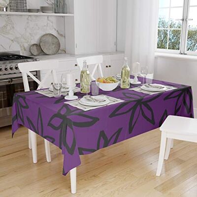 Bonamaison Dekoracja kuchenna, obrus, fioletowy, czarny, 140 x 160 cm zaprojektowany i wyprodukowany w Turcji Bonamaison Dekoracja kuchenna, obrus, fioletowy, czarny, 140 x 160 cm zaprojektowany i wyprodukowany w Turcji