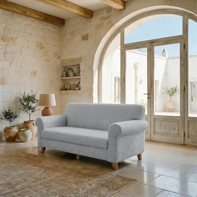 Italian Bed Linen FASHIONABLE pokrowiec na sofę, jasnoszary, 2-osobowy Italian Bed Linen FASHIONABLE pokrowiec na sofę, jasnoszary, 2-osobowy