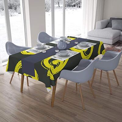 Bonamaison Dekoracja kuchenna, obrus, neonowy żółty, dym, 140 x 200 cm – zaprojektowany i wyprodukowany w Turcji Bonamaison Dekoracja kuchenna, obrus, neonowy żółty, dym, 140 x 200 cm – zaprojektowany i wyprodukowany w Turcji