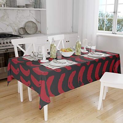 Bonamaison Dekoracja kuchenna, obrus, czerwono-czarny, 140 x 160 cm – zaprojektowany i wyprodukowany w Turcji Bonamaison Dekoracja kuchenna, obrus, czerwono-czarny, 140 x 160 cm – zaprojektowany i wyprodukowany w Turcji