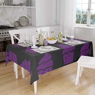 Bonamaison Dekoracja kuchenna, obrus, fioletowy, czarny, 140 x 160 cm zaprojektowany i wyprodukowany w Turcji Bonamaison Dekoracja kuchenna, obrus, fioletowy, czarny, 140 x 160 cm zaprojektowany i wyprodukowany w Turcji