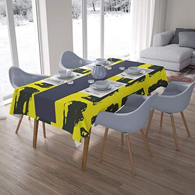 Bonamaison Dekoracja kuchenna, obrus, neonowy żółty, opar, 140 x 200 cm zaprojektowany i wyprodukowany w Turcji Bonamaison Dekoracja kuchenna, obrus, neonowy żółty, opar, 140 x 200 cm zaprojektowany i wyprodukowany w Turcji