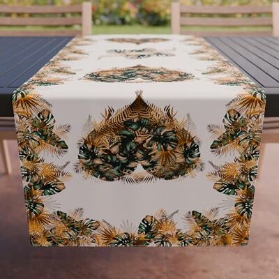 PETTI Artigiani Italiani Akcesoria do tekstyliów kuchennych, elegancki bieżnik na stół 40 x 140 cm z mikrofibry, Tropikalny obrus z nadrukiem cyfrowym 04, 100% Made in Italy PETTI Artigiani Italiani Akcesoria do tekstyliów kuchennych, elegancki bieżnik na stół 40 x 140 cm z mikrofibry, Tropikalny obrus z nadrukiem cyfrowym 04, 100% Made in Italy