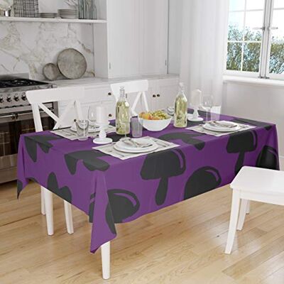 Bonamaison Dekoracja kuchenna, obrus, fioletowy, czarny, 140 x 160 cm – zaprojektowany i wyprodukowany w Turcji Bonamaison Dekoracja kuchenna, obrus, fioletowy, czarny, 140 x 160 cm – zaprojektowany i wyprodukowany w Turcji