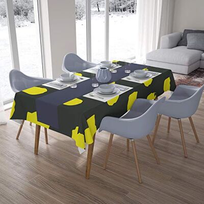 Bonamaison Dekoracja kuchenna, obrus, neonowy żółty, dym, 140 x 200 cm – zaprojektowany i wyprodukowany w Turcji Bonamaison Dekoracja kuchenna, obrus, neonowy żółty, dym, 140 x 200 cm – zaprojektowany i wyprodukowany w Turcji