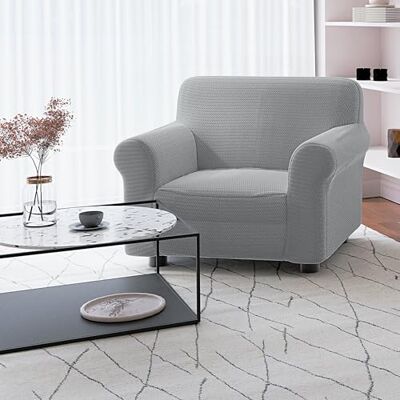 Italian Bed Linen FASHIONABLE pokrowiec na sofę z pełnym pokryciem, jasnoszary 1-osobowy Italian Bed Linen FASHIONABLE pokrowiec na sofę z pełnym pokryciem, jasnoszary 1-osobowy