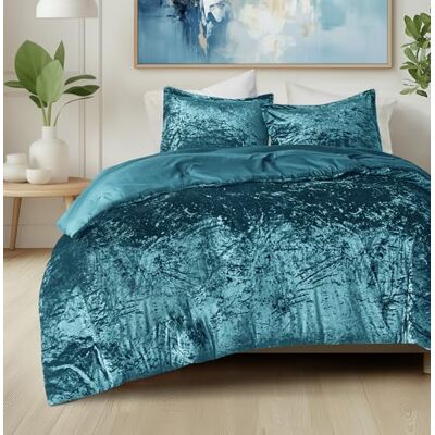 Comfort Spaces Juliette Luxe Komplet pościeli z aksamitu, z miękkim, szczotkowanym spodem z mikrofibry, na wszystkie pory roku, przytulny aksamitny komplet pościeli, puszysty zestaw pościeli, pasujący Comfort Spaces Juliette Luxe Komplet pościeli z aksamitu, z miękkim, szczotkowanym spodem z mikrofibry, na wszystkie pory roku, przytulny aksamitny komplet pościeli, puszysty zestaw pościeli, pasujący