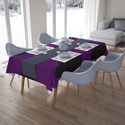 Bonamaison Dekoracja kuchenna, obrus, fioletowy, czarny, 140 x 200 cm – zaprojektowany i wyprodukowany w Turcji Bonamaison Dekoracja kuchenna, obrus, fioletowy, czarny, 140 x 200 cm – zaprojektowany i wyprodukowany w Turcji