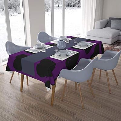 Bonamaison Dekoracja kuchenna, obrus, fioletowy, czarny, 140 x 200 cm – zaprojektowany i wyprodukowany w Turcji Bonamaison Dekoracja kuchenna, obrus, fioletowy, czarny, 140 x 200 cm – zaprojektowany i wyprodukowany w Turcji