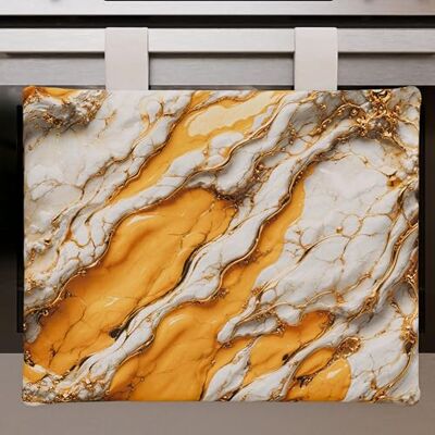 PETTI Artigiani Italiani Nowoczesna pokrywa kuchenna, wygląd żółtego marmuru, pokrywa piekarnika kuchennego, 40 x 50 cm, 100% Made in Italy PETTI Artigiani Italiani Nowoczesna pokrywa kuchenna, wygląd żółtego marmuru, pokrywa piekarnika kuchennego, 40 x 50 cm, 100% Made in Italy