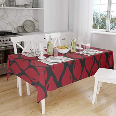 Bonamaison Dekoracja kuchenna, obrus, czerwony czarny, 140 x 160 cm zaprojektowany i wyprodukowany w Turcji Bonamaison Dekoracja kuchenna, obrus, czerwony czarny, 140 x 160 cm zaprojektowany i wyprodukowany w Turcji