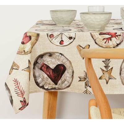 Muaré Żywica obrus odporny na plamy Wooden Christmas 300 x 140 cm Muaré Żywica obrus odporny na plamy Wooden Christmas 300 x 140 cm