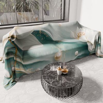 PETTI Artigiani Italiani Ręcznik z mikrofibry, narzuta na sofę, narzuta na sofę 360 x 270 cm, wzór kwiatowy 06 x 14, nadający się do prania, narzuta na łóżko i obrus na stół PETTI Artigiani Italiani Ręcznik z mikrofibry, narzuta na sofę, narzuta na sofę 360 x 270 cm, wzór kwiatowy 06 x 14, nadający się do prania, narzuta na łóżko i obrus na stół