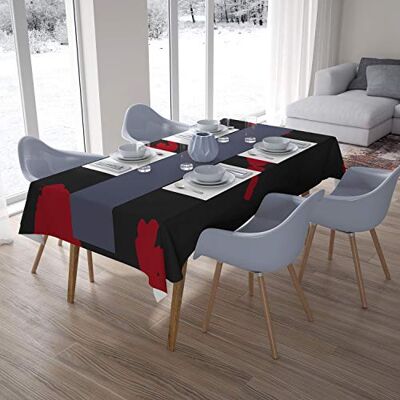 Bonamaison Dekoracja kuchenna, obrus, czerwono-czarny, 140 x 200 cm – zaprojektowany i wyprodukowany w Turcji Bonamaison Dekoracja kuchenna, obrus, czerwono-czarny, 140 x 200 cm – zaprojektowany i wyprodukowany w Turcji