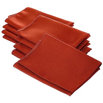 LA Linen 10-pak poliestrowych serwetek popelinowych, 45 x 45 cm, rdza LA Linen 10-pak poliestrowych serwetek popelinowych, 45 x 45 cm, rdza
