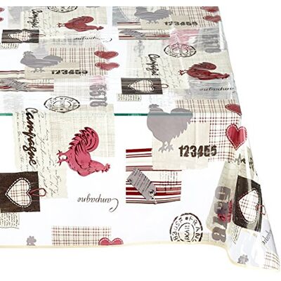 CALITEX 3372360489175 Country Side obrus PCW biały 250 x 140 cm CALITEX 3372360489175 Country Side obrus PCW biały 250 x 140 cm