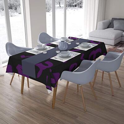 Bonamaison Dekoracja kuchenna, obrus, fioletowy, czarny, 140 x 200 cm zaprojektowany i wyprodukowany w Turcji Bonamaison Dekoracja kuchenna, obrus, fioletowy, czarny, 140 x 200 cm zaprojektowany i wyprodukowany w Turcji