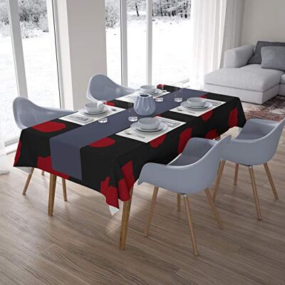 Bonamaison Dekoracja kuchenna, obrus, czerwono-czarny, 140 x 200 cm – zaprojektowany i wyprodukowany w Turcji Bonamaison Dekoracja kuchenna, obrus, czerwono-czarny, 140 x 200 cm – zaprojektowany i wyprodukowany w Turcji