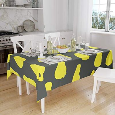 Bonamaison Dekoracja kuchenna, obrus, neonowy żółty, dym, 140 x 160 cm – zaprojektowany i wyprodukowany w Turcji Bonamaison Dekoracja kuchenna, obrus, neonowy żółty, dym, 140 x 160 cm – zaprojektowany i wyprodukowany w Turcji