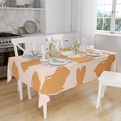 Bonamaison Dekoracja kuchenna, obrus, pomarańczowy, Off White, 140 x 160 cm zaprojektowany i wyprodukowany w Turcji Bonamaison Dekoracja kuchenna, obrus, pomarańczowy, Off White, 140 x 160 cm zaprojektowany i wyprodukowany w Turcji