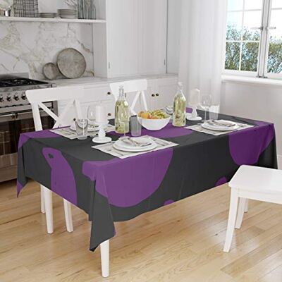Bonamaison Dekoracja kuchenna, obrus, fioletowy, czarny, 140 x 160 cm – zaprojektowany i wyprodukowany w Turcji Bonamaison Dekoracja kuchenna, obrus, fioletowy, czarny, 140 x 160 cm – zaprojektowany i wyprodukowany w Turcji