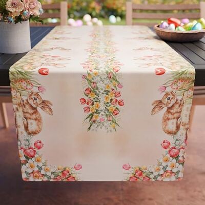 PETTI Artigiani Italiani Bieżnik na stół wielkanocny z nadrukiem cyfrowym, 100% Made in Italy Elegancja na stół wielkanocny PETTI Artigiani Italiani Bieżnik na stół wielkanocny z nadrukiem cyfrowym, 100% Made in Italy Elegancja na stół wielkanocny