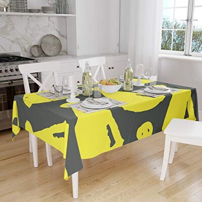 Bonamaison Dekoracja kuchenna, obrus, neonowy żółty, dym, 140 x 160 cm – zaprojektowany i wyprodukowany w Turcji Bonamaison Dekoracja kuchenna, obrus, neonowy żółty, dym, 140 x 160 cm – zaprojektowany i wyprodukowany w Turcji