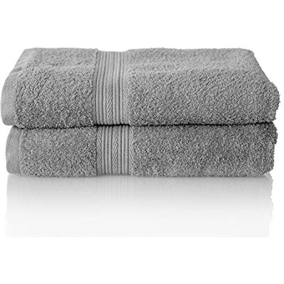 Glart Premium zestaw ręczników frotte, seria frotte w 6 kolorach i 5 rozmiarach, kolor: szary PLATIN, 2 x ręczniki kąpielowe 70 x 140 cm Glart Premium zestaw ręczników frotte, seria frotte w 6 kolorach i 5 rozmiarach, kolor: szary PLATIN, 2 x ręczniki kąpielowe 70 x 140 cm