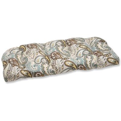 Perfect Paisley poduszka huśtawka na sofę do wewnątrz/na zewnątrz, pikowana, odporna na warunki atmosferyczne i blaknięcie, 48 cm x 112 cm, niebieski/brązowy kwarc Tamara, Perfect Paisley poduszka huśtawka na sofę do wewnątrz/na zewnątrz, pikowana, odporna na warunki atmosferyczne i blaknięcie, 48 cm x 112 cm, niebieski/brązowy kwarc Tamara,
