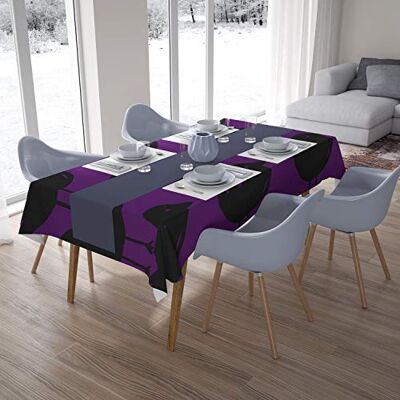 Bonamaison Dekoracja kuchenna, obrus, fioletowy, czarny, 140 x 200 cm zaprojektowany i wyprodukowany w Turcji Bonamaison Dekoracja kuchenna, obrus, fioletowy, czarny, 140 x 200 cm zaprojektowany i wyprodukowany w Turcji