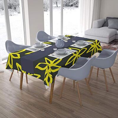 Bonamaison Dekoracja kuchenna, obrus, neonowy żółty, dym, 140 x 200 cm – zaprojektowany i wyprodukowany w Turcji Bonamaison Dekoracja kuchenna, obrus, neonowy żółty, dym, 140 x 200 cm – zaprojektowany i wyprodukowany w Turcji