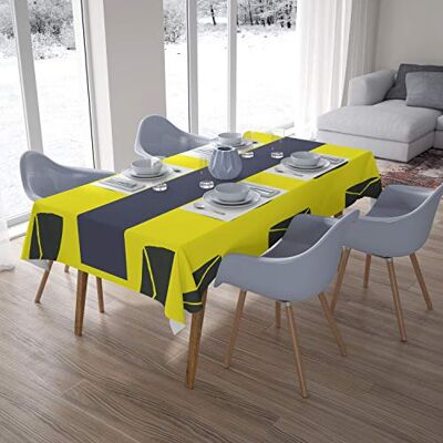 Bonamaison Dekoracja kuchenna, obrus, neonowy żółty, dym, 140 x 200 cm – zaprojektowany i wyprodukowany w Turcji Bonamaison Dekoracja kuchenna, obrus, neonowy żółty, dym, 140 x 200 cm – zaprojektowany i wyprodukowany w Turcji
