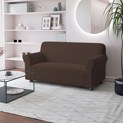 Italian Bed Linen FASHIONABLE pokrowiec na sofę z pełnym pokryciem, brązowy 2-osobowy Italian Bed Linen FASHIONABLE pokrowiec na sofę z pełnym pokryciem, brązowy 2-osobowy