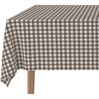 Martina Home Obrus TEFLONOWANY Vichy BRĄZOWY 260X140 CM Martina Home Obrus TEFLONOWANY Vichy BRĄZOWY 260X140 CM