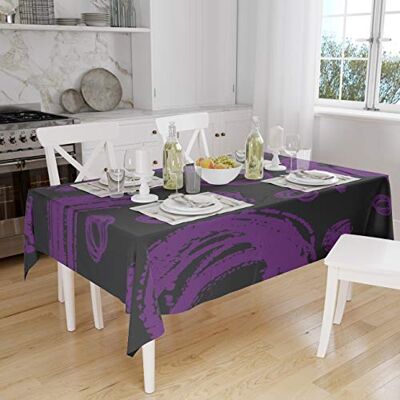 Bonamaison Dekoracja kuchenna, obrus, fioletowy, czarny, 140 x 160 cm zaprojektowany i wyprodukowany w Turcji Bonamaison Dekoracja kuchenna, obrus, fioletowy, czarny, 140 x 160 cm zaprojektowany i wyprodukowany w Turcji