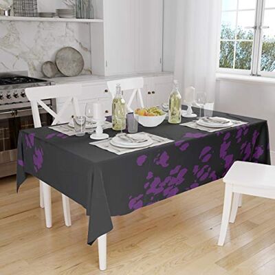 Bonamaison Dekoracja kuchenna, obrus, fioletowy, czarny, 140 x 160 cm – zaprojektowany i wyprodukowany w Turcji Bonamaison Dekoracja kuchenna, obrus, fioletowy, czarny, 140 x 160 cm – zaprojektowany i wyprodukowany w Turcji
