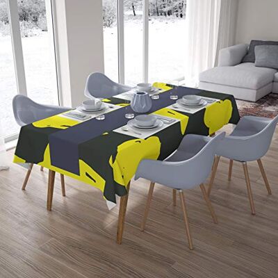 Bonamaison Dekoracja kuchenna, obrus, neonowy żółty, dym, 140 x 200 cm – zaprojektowany i wyprodukowany w Turcji Bonamaison Dekoracja kuchenna, obrus, neonowy żółty, dym, 140 x 200 cm – zaprojektowany i wyprodukowany w Turcji