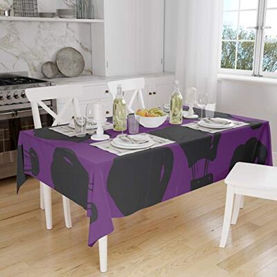 Bonamaison Dekoracja kuchenna, obrus, fioletowy, czarny, 140 x 160 cm – zaprojektowany i wyprodukowany w Turcji Bonamaison Dekoracja kuchenna, obrus, fioletowy, czarny, 140 x 160 cm – zaprojektowany i wyprodukowany w Turcji