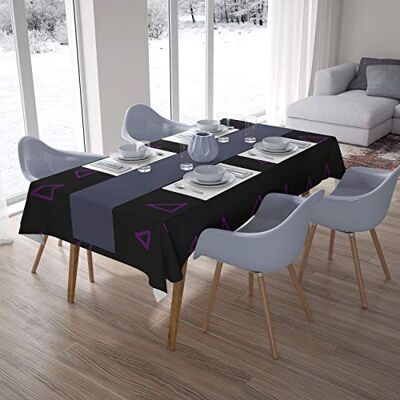Bonamaison Dekoracja kuchenna, obrus, fioletowy, czarny, 140 x 200 cm zaprojektowany i wyprodukowany w Turcji Bonamaison Dekoracja kuchenna, obrus, fioletowy, czarny, 140 x 200 cm zaprojektowany i wyprodukowany w Turcji