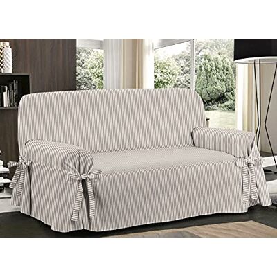 BIANCHERIAWEB Ręcznik Sofa z Lakier, Ochronna Sofa, Sofa Fotel, Fantazyjny rząd kij beżowy BIANCHERIAWEB Ręcznik Sofa z Lakier, Ochronna Sofa, Sofa Fotel, Fantazyjny rząd kij beżowy