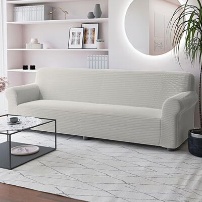 Italian Bed Linen FASHIONABLE pokrowiec na sofę z pełnym pokryciem, krem 4-osobowy Italian Bed Linen FASHIONABLE pokrowiec na sofę z pełnym pokryciem, krem 4-osobowy